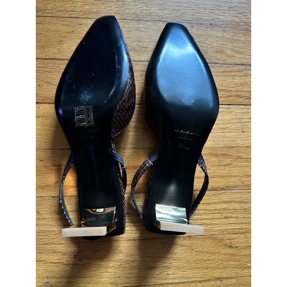 Arielle Baron Lille 55 Leather Slingback Pumps - Picture 8 of 8